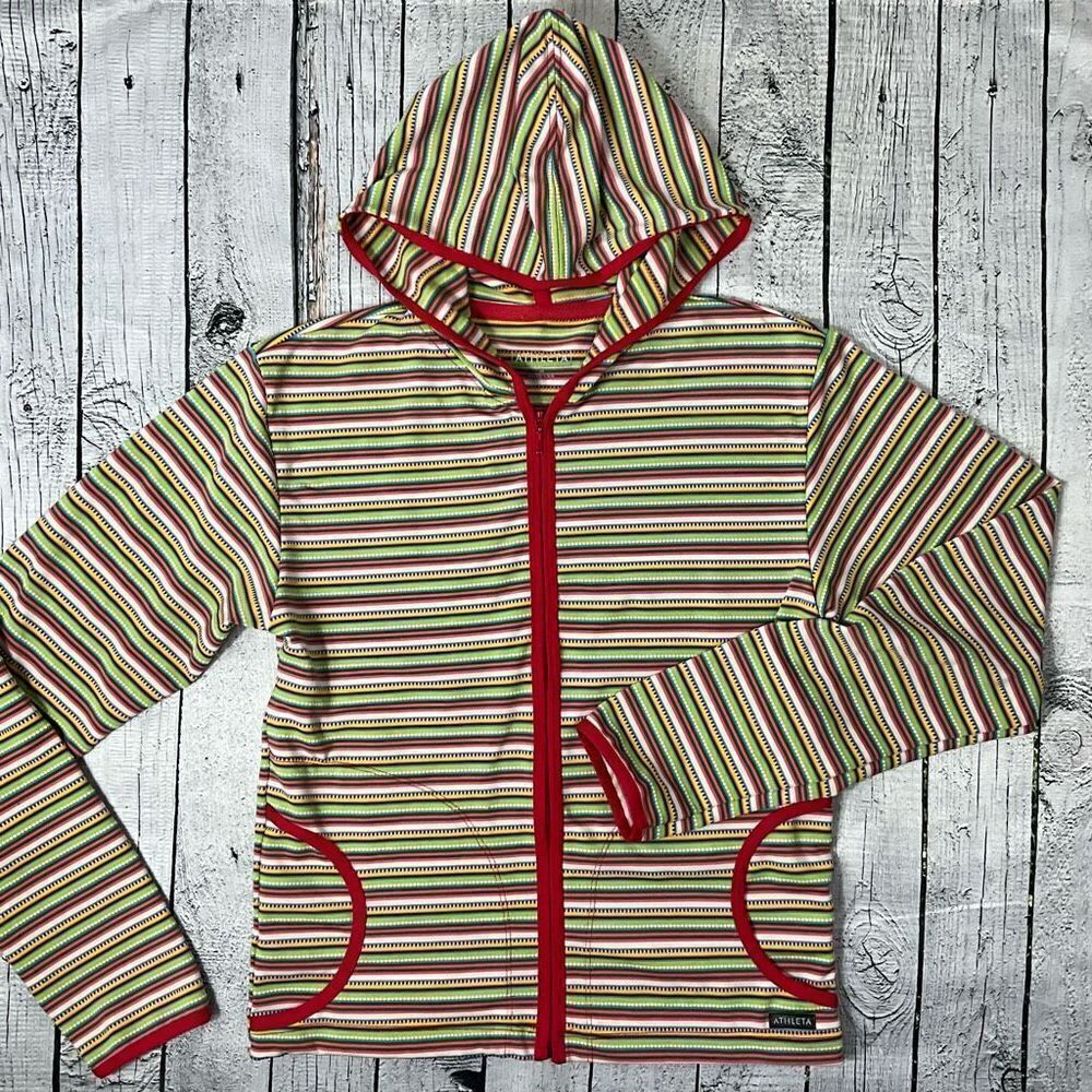 ATHLETA Multi Colored Striped Jacket - image 1